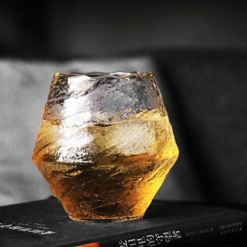 Japanese Handmade Hammered Whiskey Glass Heat-resistant Juice Cup Liquor XO Whisky Crystal Wine Glass Cognac Brandy Snifter