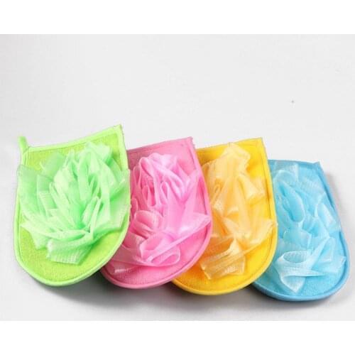 1Pcs Double-sided Bath Towel Rubbing Shower Gloves Bathroom Accessories