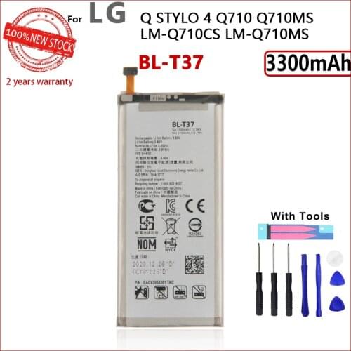 100% Original 3300mAh BL-T37 For LG V40 ThinQ Q710 Q8 2018 Version Q815L Phone High quality Battery With Tools+Tracking number