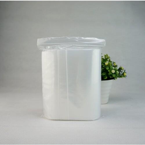 100pcs/lot Thick PE Clear Zip Lock plastic bag - Zipper self seal poly pouches, 14x20cm Resealable zip Underwear packing bags