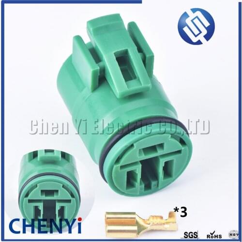 2 Sets 3 Pin Round Alternator Connector Waterproof Wiring Harness Female Plug for Toyota Mitsubishi 90980-10341 90980-11491