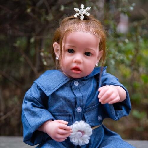 2021 Cute Doll 20" Lifelike Reborn Baby Doll Soft Silicone Vinyl Dolls Toy For Child Birthday Reborn Baby Doll