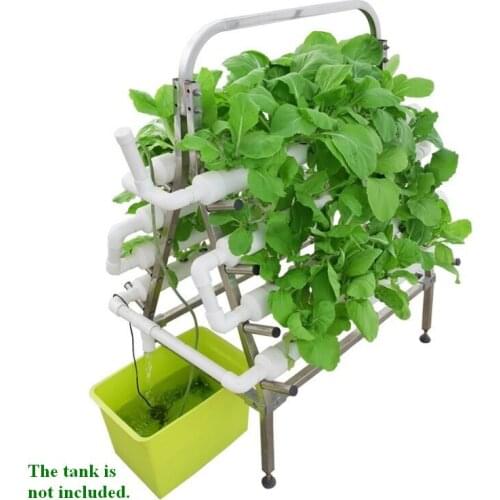 88 Sites Hydroponic Site Grow Kit Leafy Vegetables Plant Holes Stainless Steel Holder Garden Growing System
