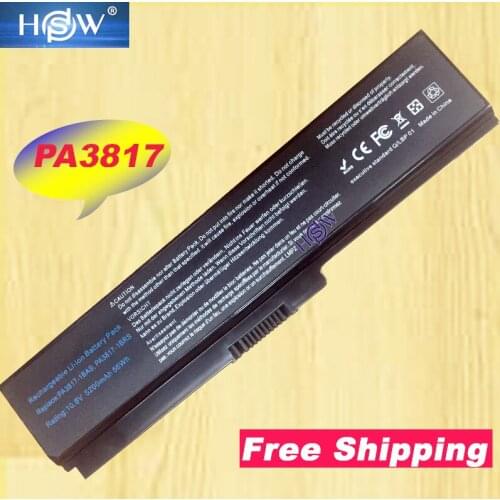 HSW Battery For Toshiba PA3817U-1BRS PA3817 PA3818U-1BRS PA3817U For Satellite L745 L740 L655 L750 L750D L755