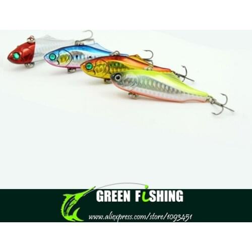 Free shipping 20pcs a lot 7.3cm 20g Perchbait VIBE lure ABS metal fast sinking rattle VIBE lure