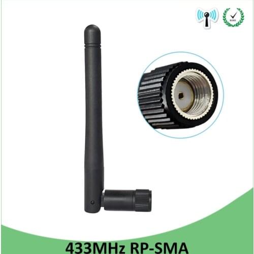 50pcs 433MHz LORA antenna 3dbi RP-SMA Connector 433 IOT antena waterproof antenne wireless watermeter Gasmeter Lorawan Emeter