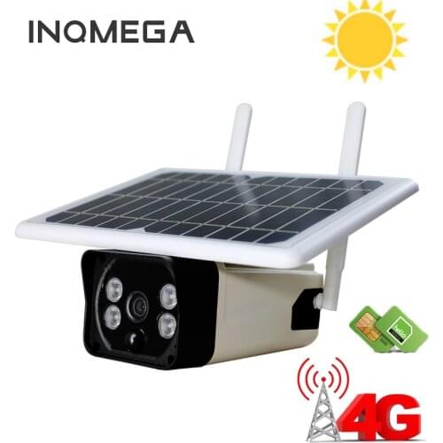 Inqmega 4G SIM Card Solar IP Camera 1080P HD Waterproof Outdoor Wifi Audio Wireless Security Surveillance CCTV Gun Camera