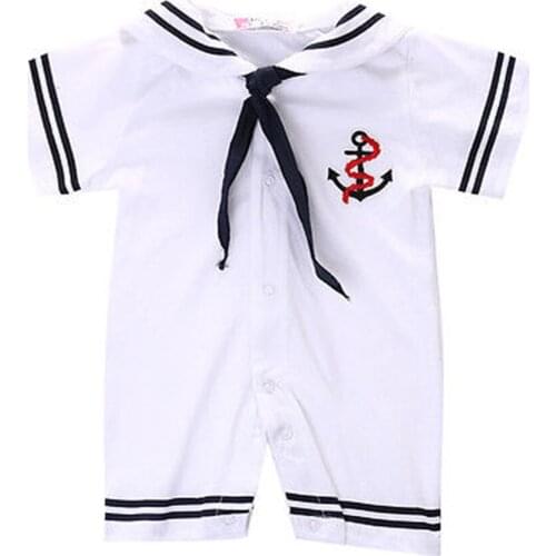2019 Hot Newborn Baby Girl Boy Costume Romper Sailor infant Babygrow One Piece Jumpsuit 4-18M