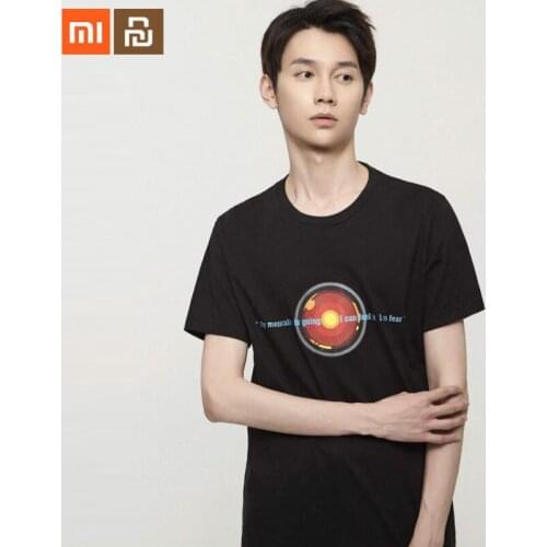 Xiaomi mijia space shirt sci-fi design cotton sports shirt skin-friendly breathable men and women girls short sleeve smart home