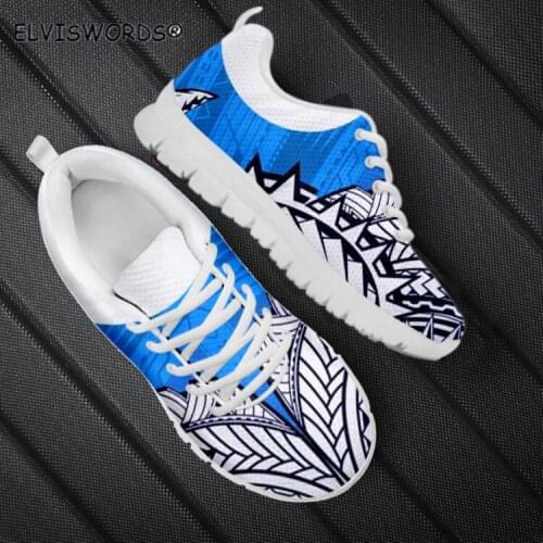 ELVISWORDS Tatuaggi Maori Pattern Comfortable Air Mesh Sneakers for Ladies Non-ship Womens Lace-up Flat-Shoes Walking Shoes New