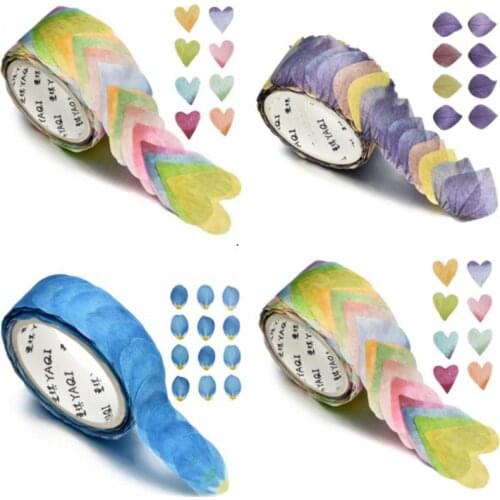 200 Pcs/roll Petals Washi Tape Sticker Flower Decorative Diameter 3.5cm Diy Scrapbooking Masking Tape School Office Supply Art