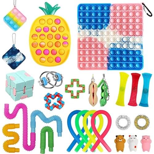 Hot!!! Fidget Toys Pack Antistress Decompression Toy Antistress Simple Dimple Hand Stress Relief It Toy For Kids Adults Gift