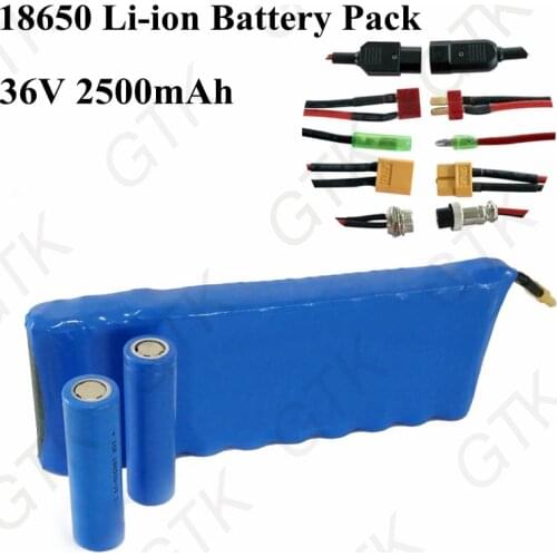 36V 2.5Ah 10S1P 18650 li-ion rechargeable battery pack 36v 2500mah lithium battery for electric skateboard 36v scooter battery