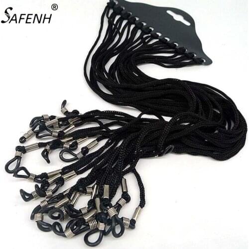 Fashion 12pcs Eyewear Rope Black Eyewear Nylon Cord Glasses Cord Glasses Chain Glasses Strap