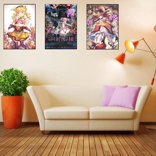 Wall Art Canvas Painting Puella Magi Madoka Magica Picture Print Home Decor Japan Anime Poster For Living Room Modular No Frame
