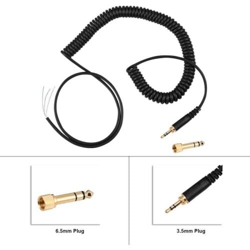 Fone de ouvido audifono For Beyerdynamic DT 770/ 770Pro/ 990/ 990Pro Earphones Headphones Audio Spring Wire Coil Cable