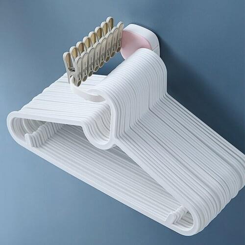 Nordic PP Hanger Storage Rack Wall-mounted Type Hooks Holder Foldable Shelf Bathroom Organizer For Hangers Hook