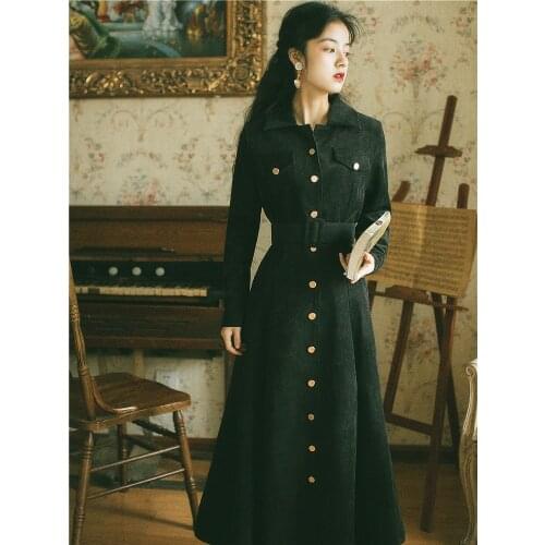 2019 new fashion womens clothing Vintage dress winter dress