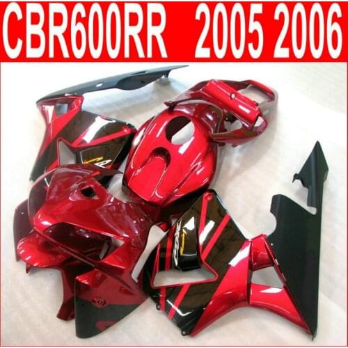 New hot Injection molded fairing kit for Honda CBR600RR 05 06 wine red black fairings set CBR600RR 2005 2006 HN30