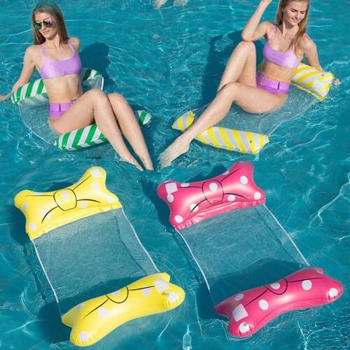 New Water Hammock Recliner Inflatable Floating Swimming Mattress Sea Swimming Ring Pool Party Toy Lounge Bed Chair For Swimming