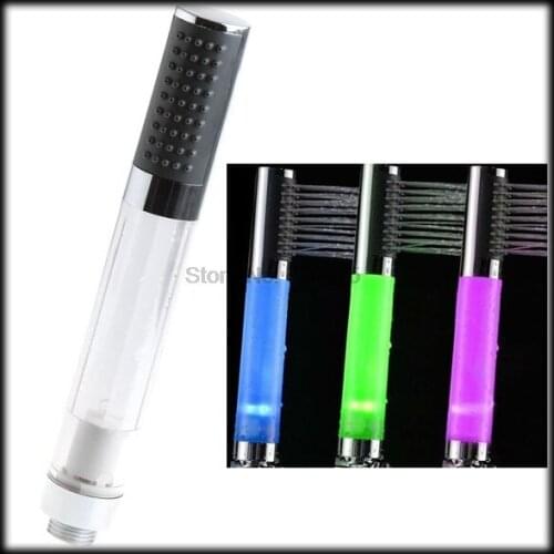By DHL or EMS 200 pieces Temperature Sensor Colors Changing Durable RGB LED Light Handheld Shower Head Bathroom sprinkler