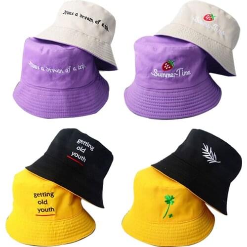 2021 advertising Bucket hat new summer female hat fisherman hat fedora hat custom embroidery daisy basin hat travel hat