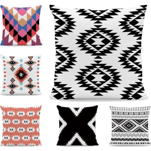 Personalized Geometric Pillow Black Diamond Arrow Pillow Case Home Living Room Super Soft 43*43Cm Decoration Sofa Cushion Cover