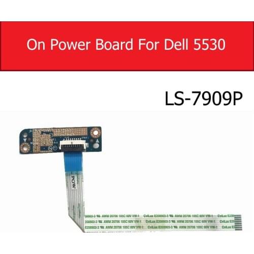 On/Off Power Board For DELL Precision E5530 Laptop power Switch button Board with Cable Replacement LS-7909P