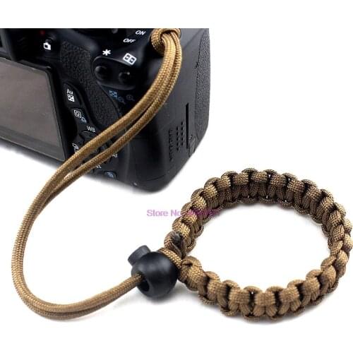 By DHL 500pcs Outdoor Camping Hiking Paracord Bracelet Multi-Tool Braided Paracord Wrist Strap Lanyard for DSLR SLR Camera