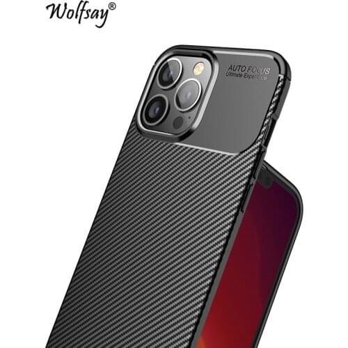 For iPhone 13 Pro Max Case Bumper Anti-knock Silicone Carbon Fiber Back Cover For iPhone 13 Pro Max Case For iPhone 13 Pro Max