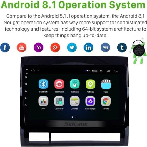 Seicane 2din 9" GPS audio Stereo for TOYOTA TACOMA/HILUX (America Version)2005-2013 (LHD) Android 8.1 car multimedia player