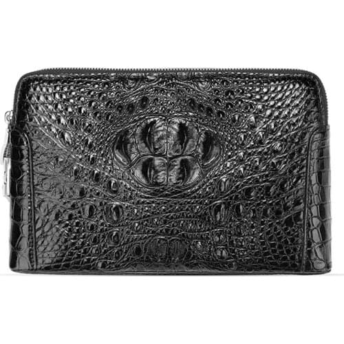 Dulilu new crocodile Combination lock Hand bag Men handbags crocodile leather bag business crocodile men clutch bag