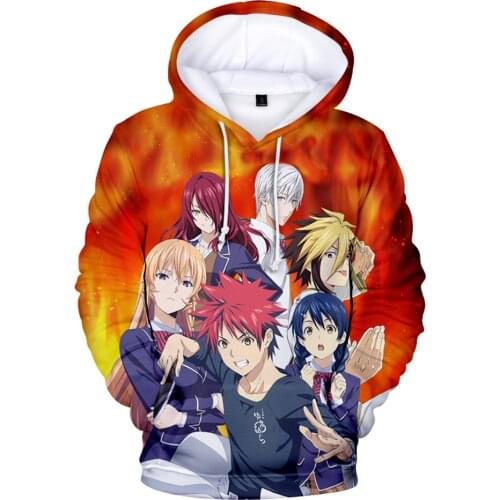 2020 Anime Hoodie 3D Print Spirit of Eat Halberd Sweatshirt men/women/kids Sweatshirts Food Wars Shokugeki no Soma Hoodies