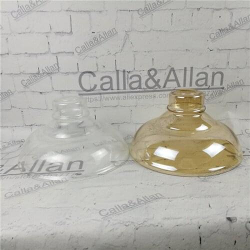 Amber/clear glass shade D275mmX150mm DIY lighting lampshade cone glass pendant light shade Design your own light glass shade