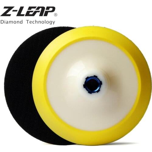 Z-LEAP 6" Hook And Loop Backing Backer Pad With 5/8-11 Or M14 Thread Plastic Material Abrasive Holder For Polisher Angle Grinder
