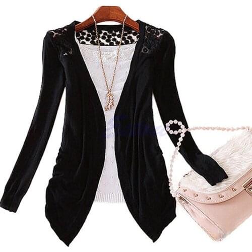 Hot Women Sweet Lace Candy Crochet Knit Blouse Top Coat Cardigan Shirt Sweater