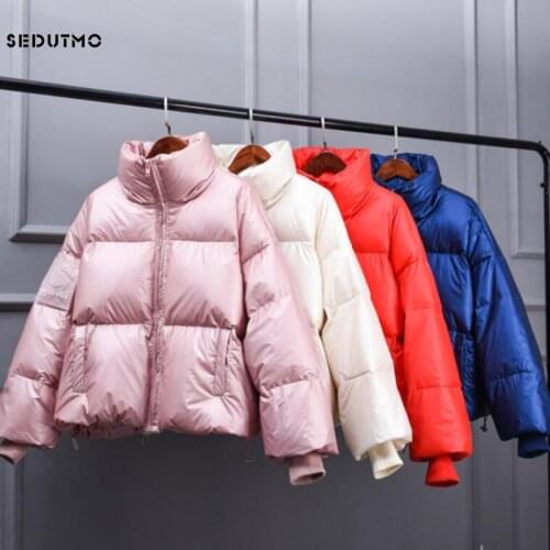 SEDUTMO Winter Thick Duck Down Coat Women Warm Jackets Short Black Casual Puffer Jacket Oversize Autumn Parkas ED927