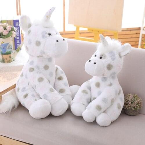 1pcs 30/40/60cm Cute Animal Soft Fleck Simulation Unicorn Plush Toy Stuffed Doll Birthday Presents For Children Kids