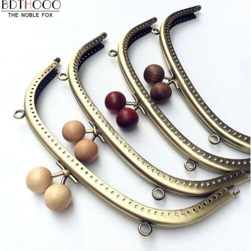 10pcs 20.5cm Metal Frame Purs Clasp Handles for Coin Purses Clutch Handbag Accessories Making Kiss ClaspLock Bronze Bags