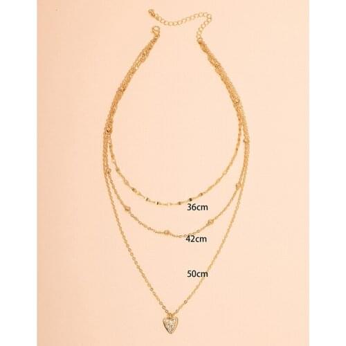 2022 Ins Gold Chain Love Heart Geometric Minimalism Choker Pendant Necklaces Trendy Korean Fashion Women Party Jewelry