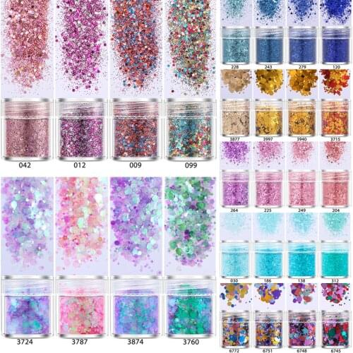 4 pots/set Color Mix UV Epoxy Resin Mold Filling Sequins Nail art DIY Making Epoxy Resin Jewelry Supplies for jewelry Finding
