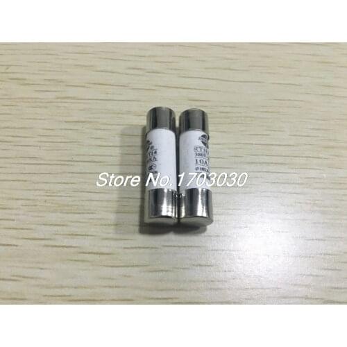 40 Pcs Powder Filled Cartridge Cylindrical Ceramic Fuses 10A 380V 10x38mm
