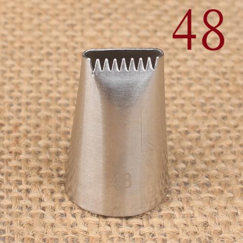 48# Single Row Flat Tooth Cream Decorating Mouth Basket for Flower Arranging Woven Mouth 304 Stainless Steel Baking Tool