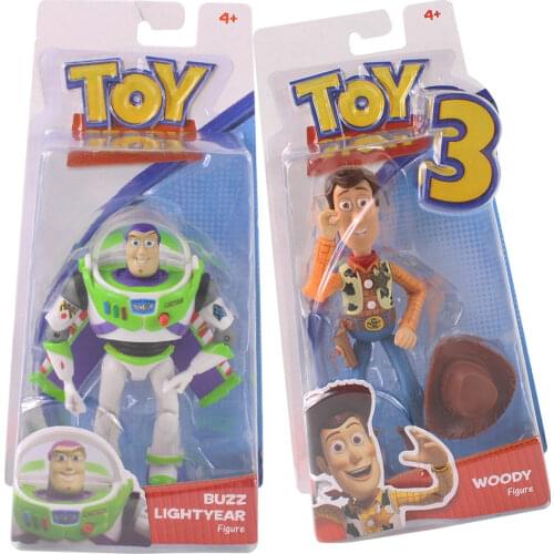18cm Toy Story Action Figure Woody Buzz Lightyear Robot Cowboy Funny Model Toys