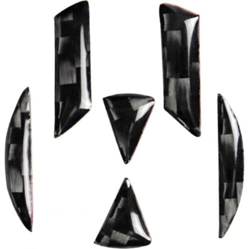 6Pcs/Set Universal Carbon Fiber Car Steering Wheel Trim Stickers for Volkswagen