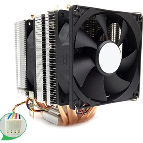 6 Pipes Computer Cpu Cooler Fan Heatsink For Lag1156/1155/1150/775 Intel Amd