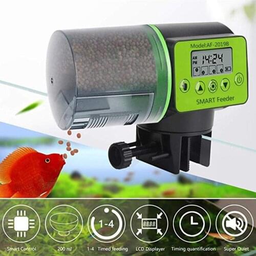 Fish tank Automatic fish feeder Intelligent timing Food Feeding Dispenser Digital aquarium Electrical Plastic Large capacity