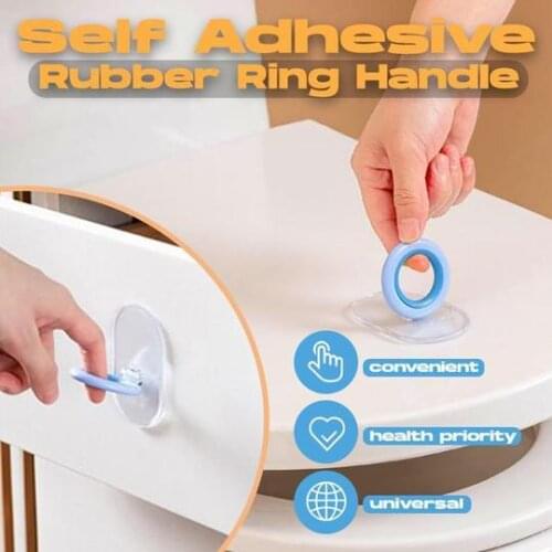 Household Anti-dirty Toilet Lid Lifter Toilet Cover Handle Self-adhesive Toilet Seat Lid Holder Device Bathroom Gadgets