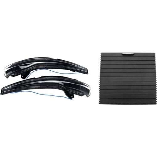 Center Console Shutters Cup Holder with Led Side Rearview Mirror Ligh, for Mercedes Benz C Class W205 & W166 12-18