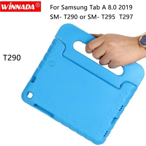 Case for Samsung galaxy Tab A 8.0 2019 SM T290 T295 T297 hand-held Shock Proof EVA full body cover Handle stand case for kids
